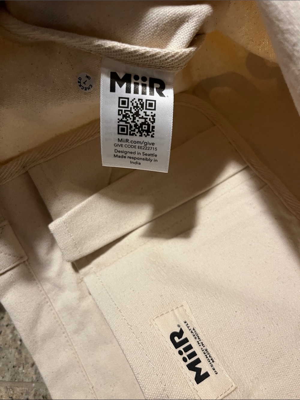 🌺MiiR Natural Canvas Tote Bag — Cream Everyday Carry - Picture 5 of 8